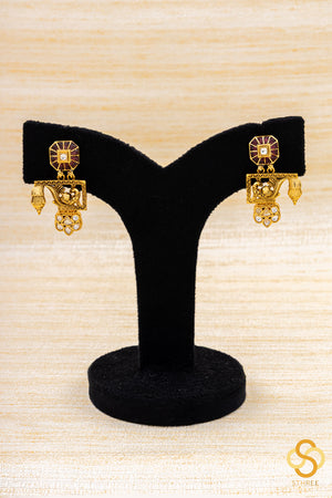 Meenakari Hasli set - Turquoise blue