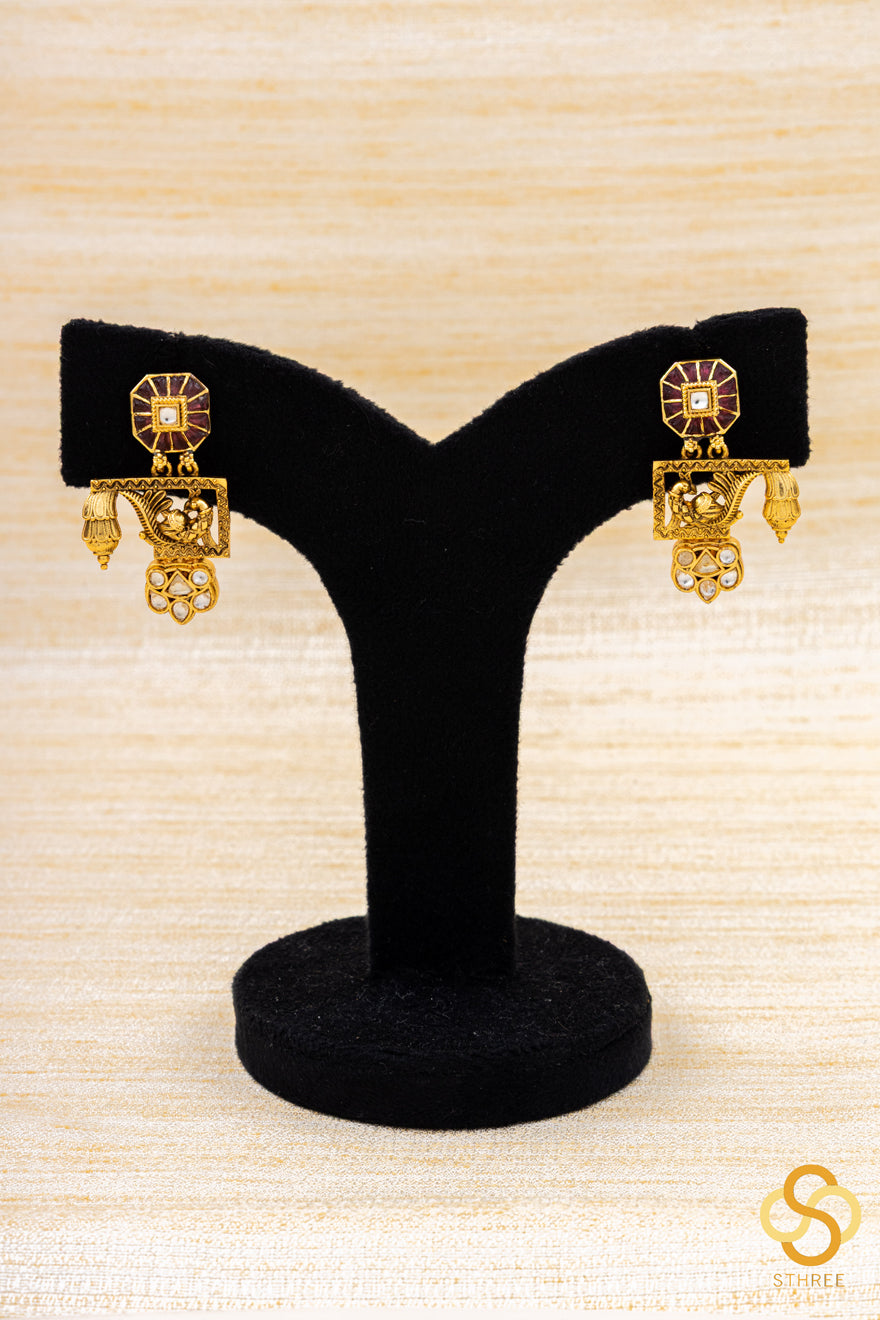 Meenakari Hasli set - Turquoise blue