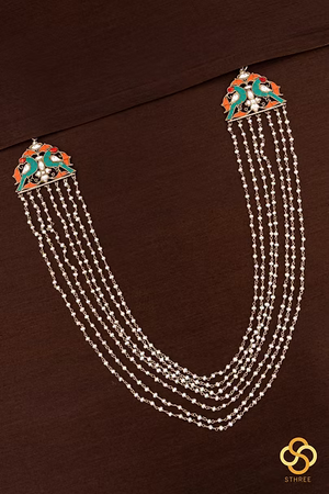 7 - Liner pearls with Double parrot mogappu