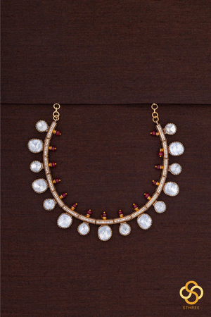 Kundan Kasumalai - Ruby Red Beads on Top