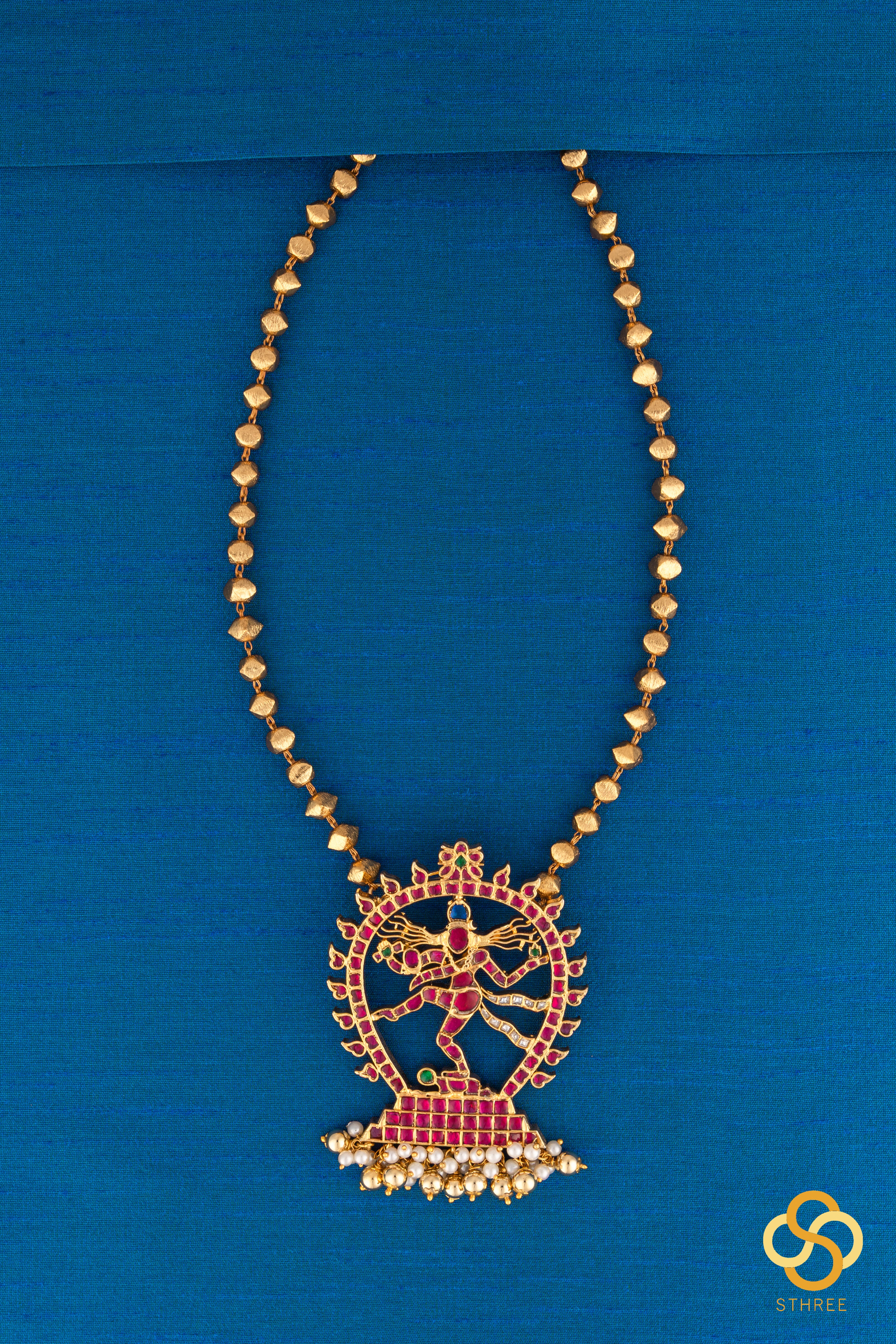Natarajan (Big) Jadau kundan with gold balls