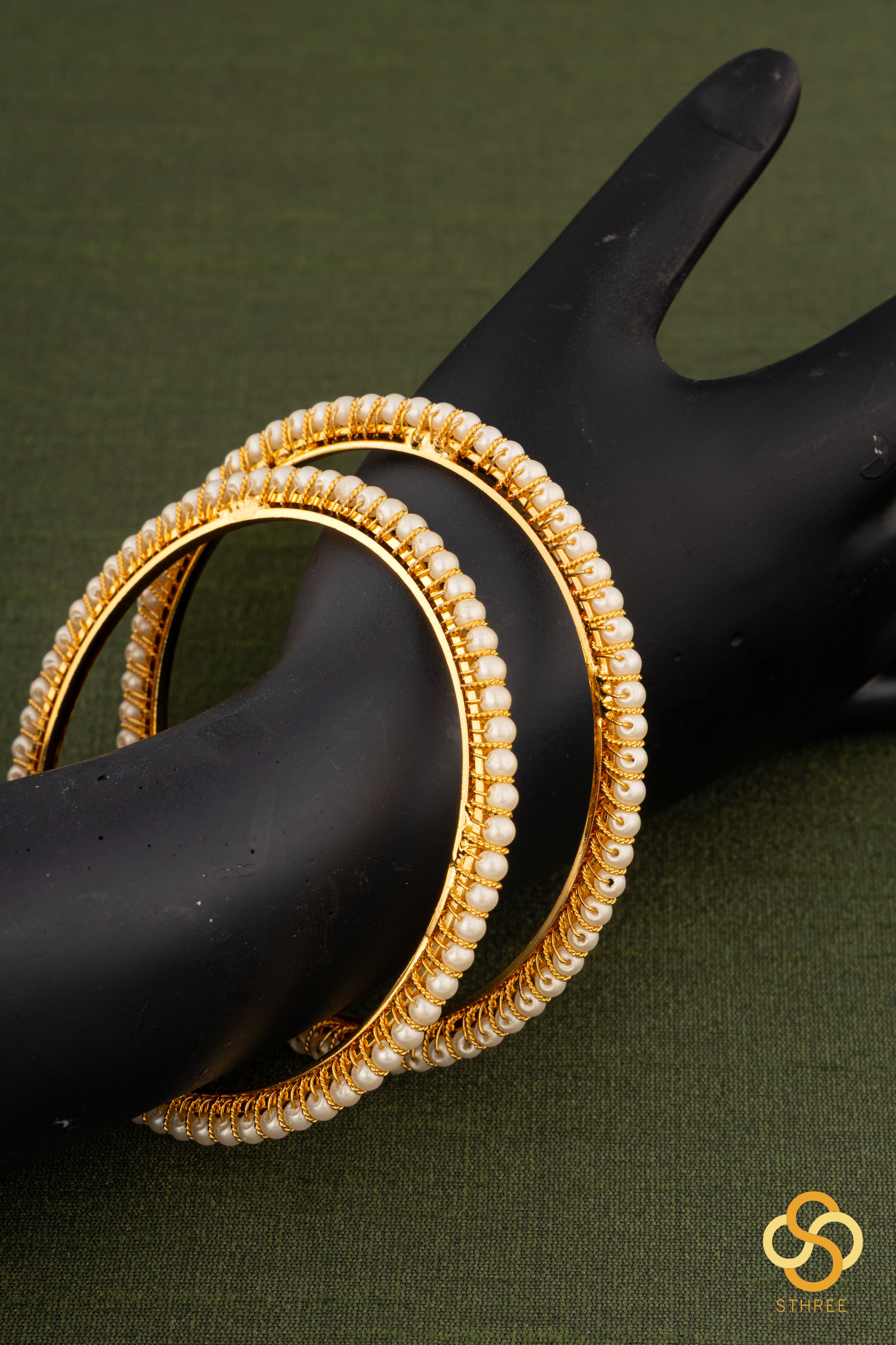 Pearls  Bangle  - Set of 2