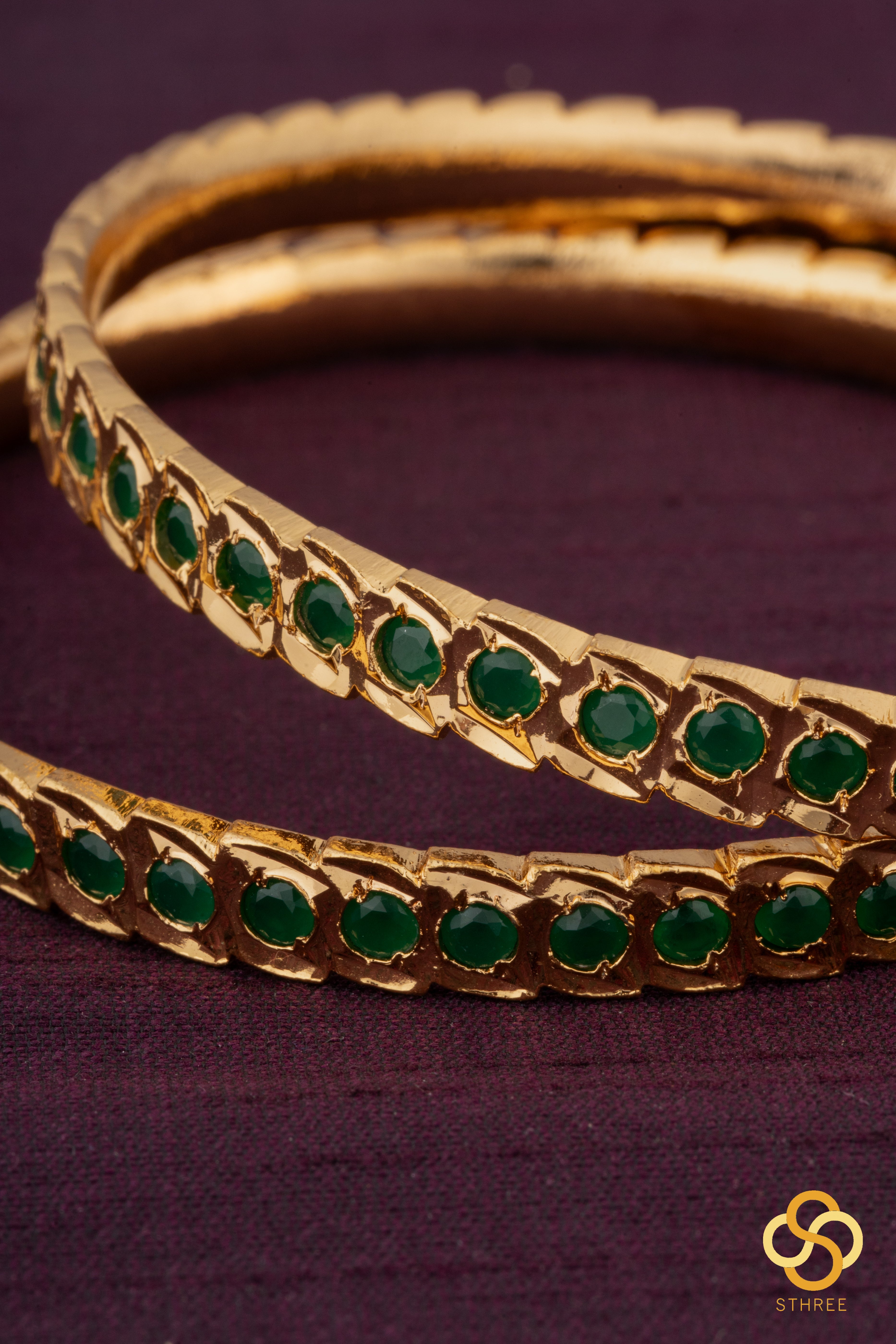Aympon Bangles - Emerald green