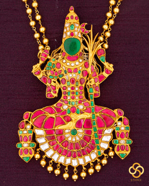 Kamakshi Necklace in Rettai - Vari