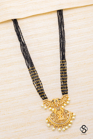 Karugamani with lakshmi  pendant
