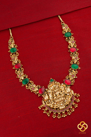 Nagalakshmi pendant necklace set