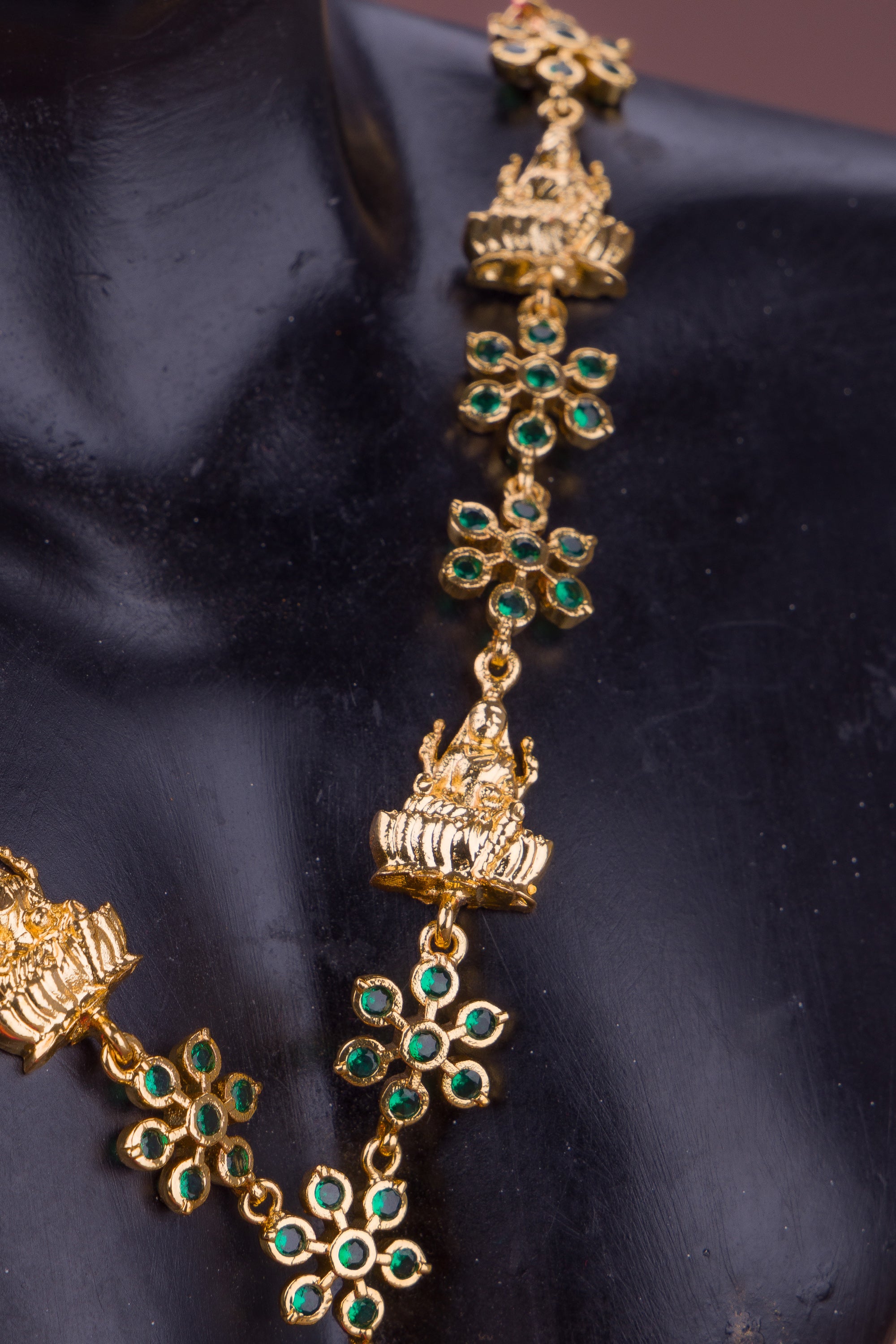 Lakshmi Zircon Necklace - Aympon - Green