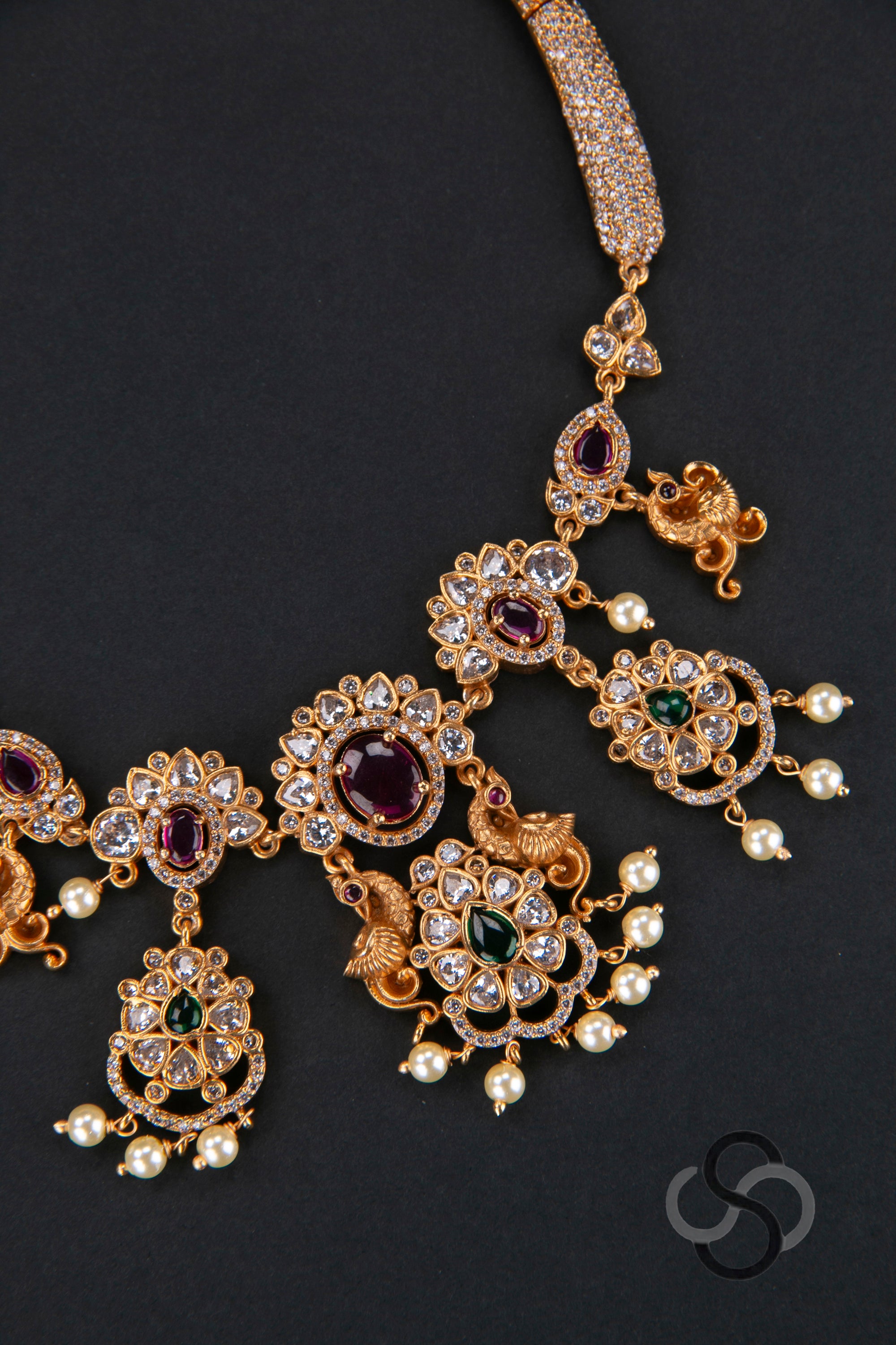 Zircon Hasli with Triple Pendant
