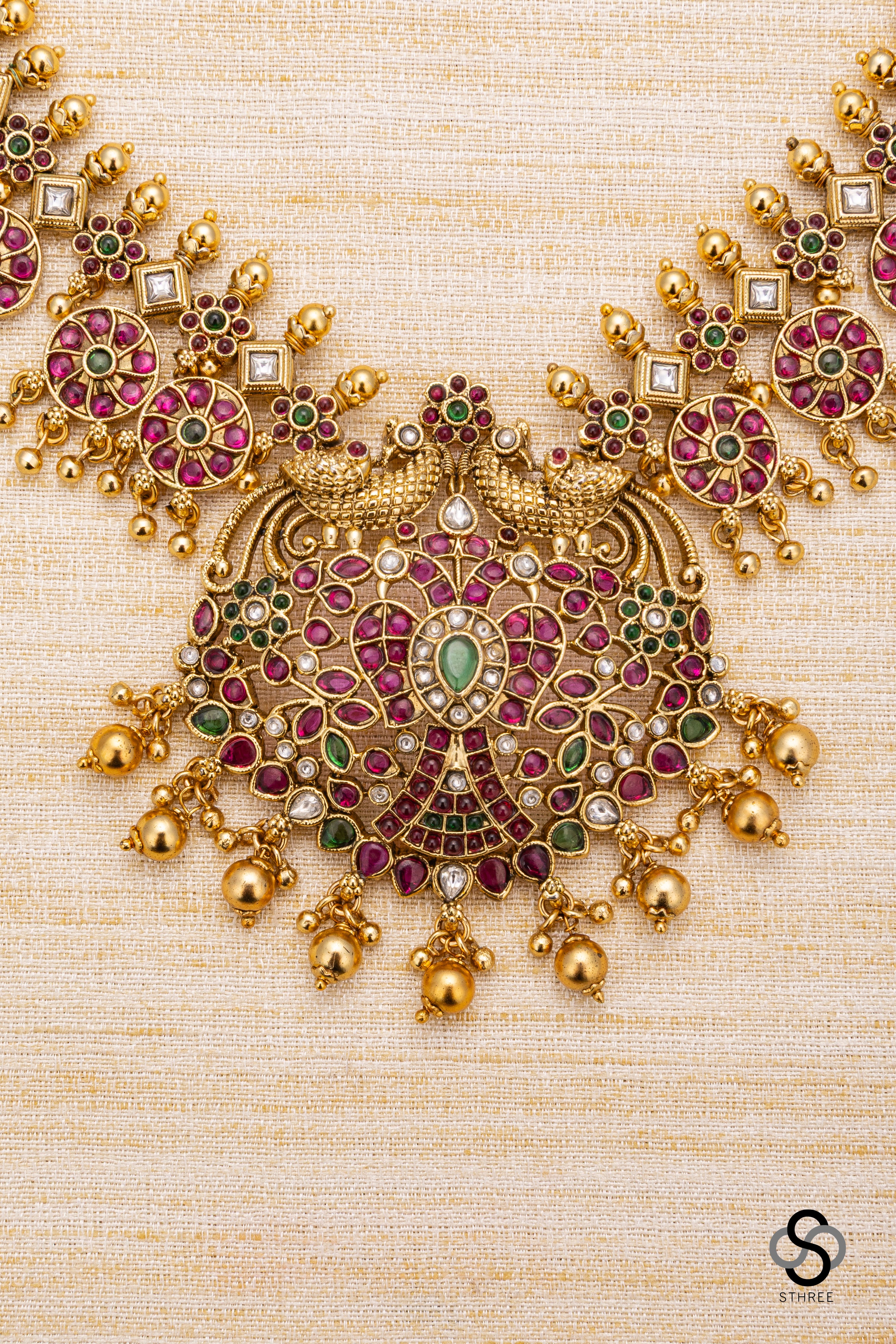 Gandaberunda pendant - Ruby Red