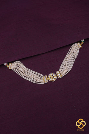 Pearl Choker in Seven Stone Pendant