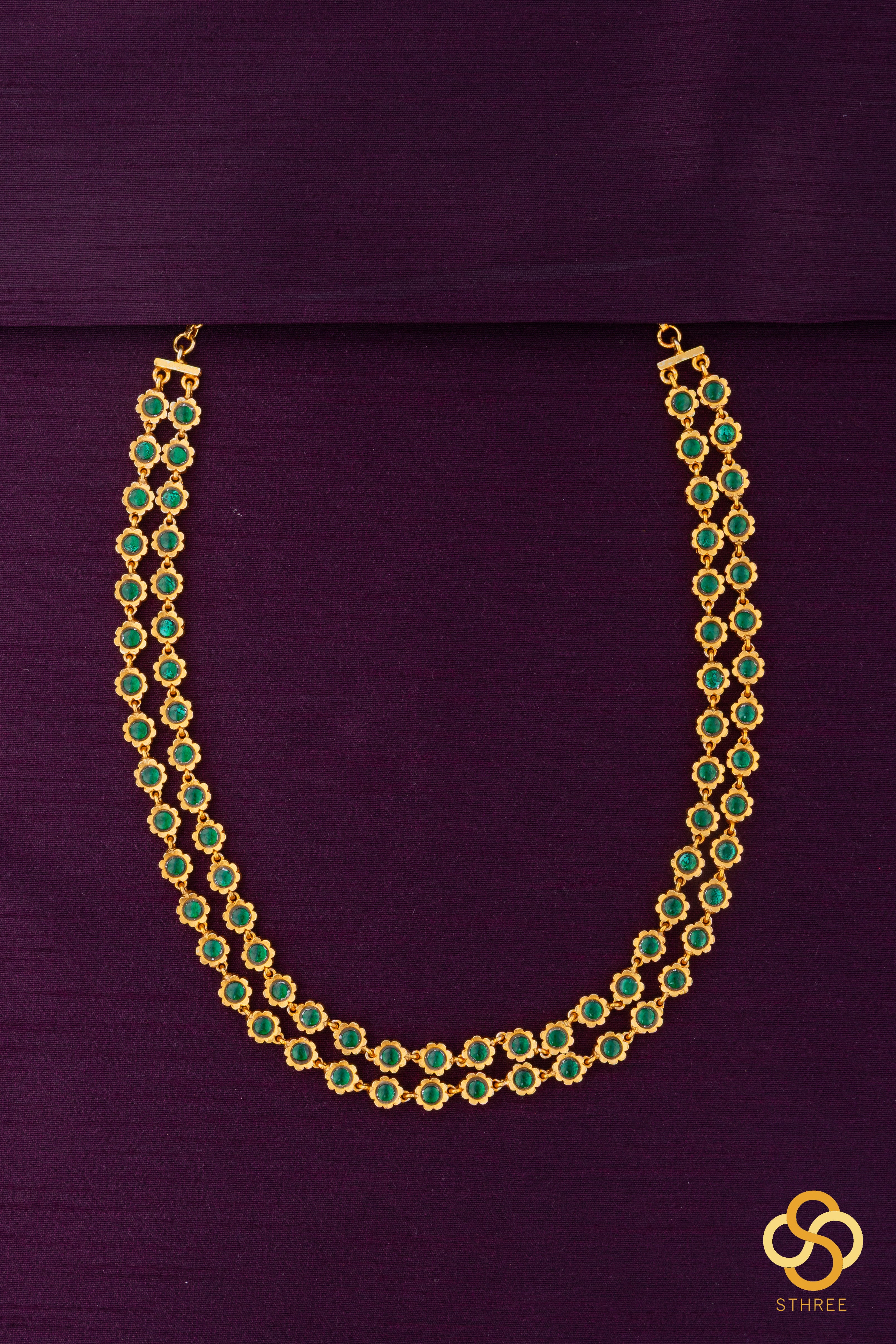 Palakkad Necklace - Two liner - Green