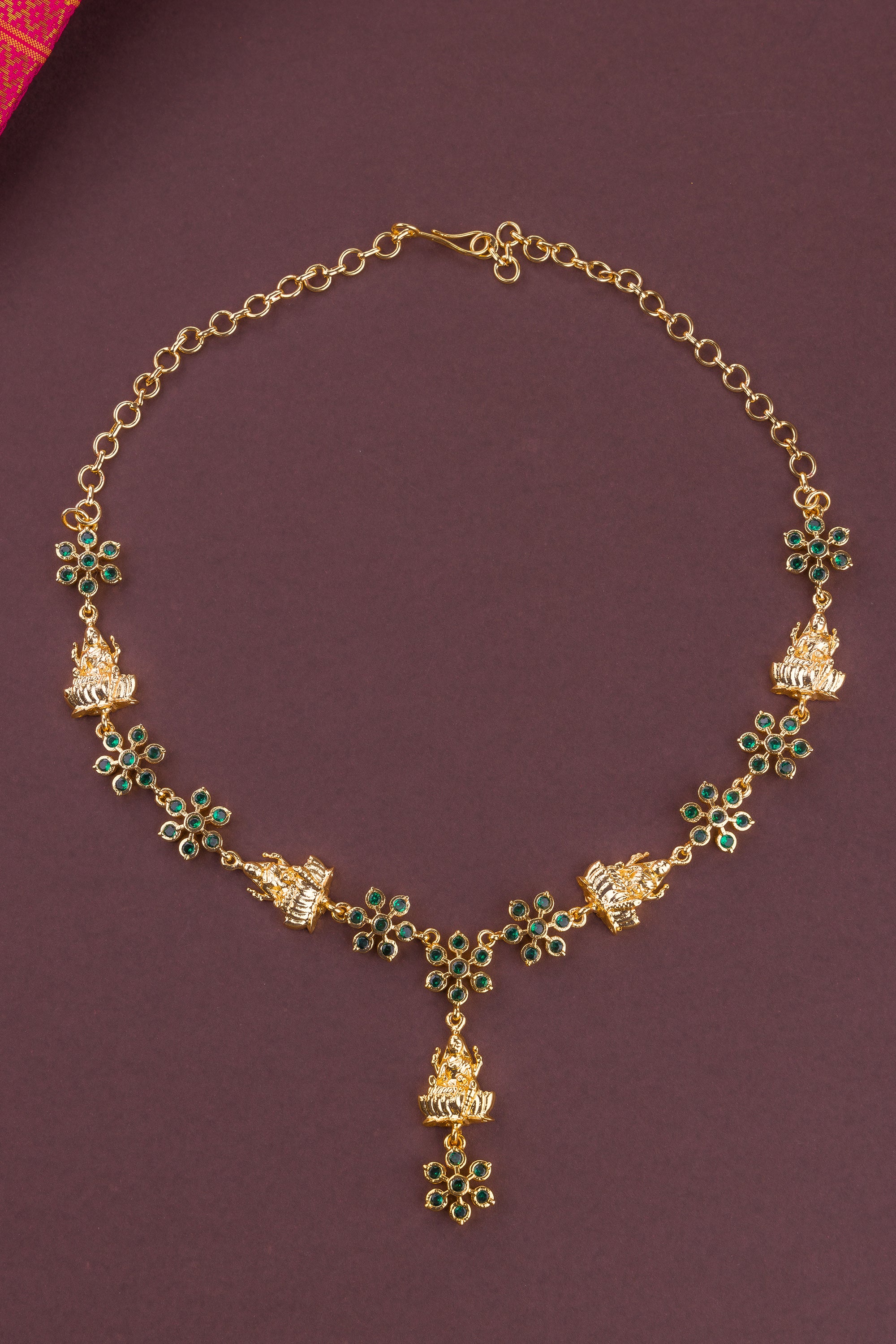 Lakshmi Zircon Necklace - Aympon - Green