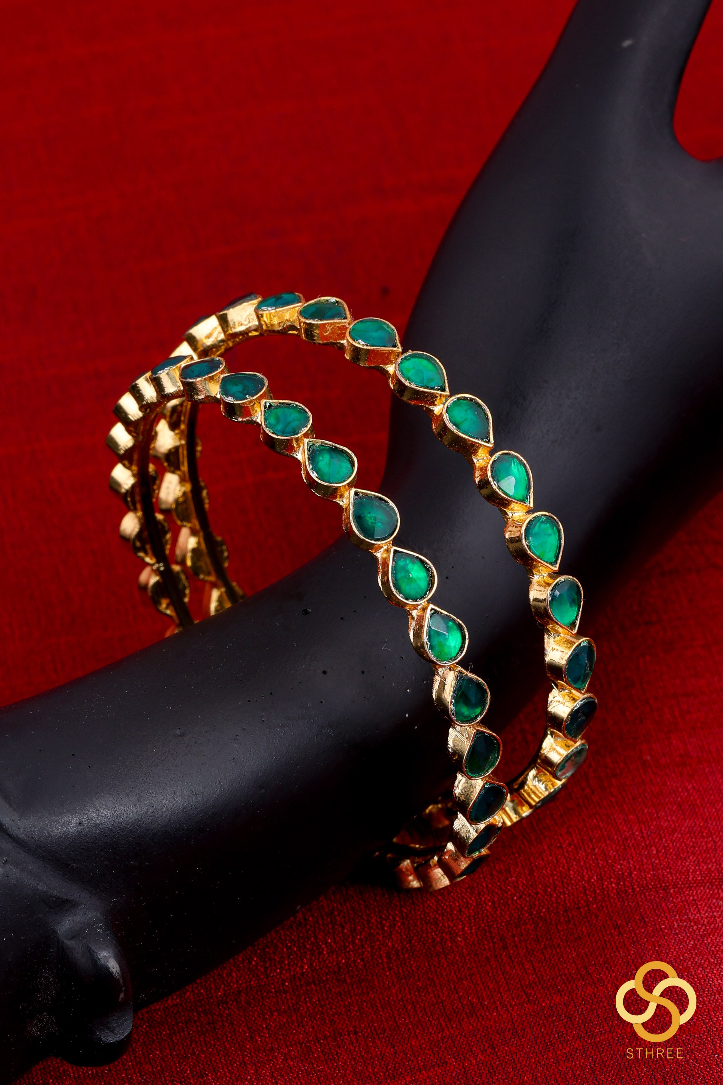 Thilagam pattern - Emerald green