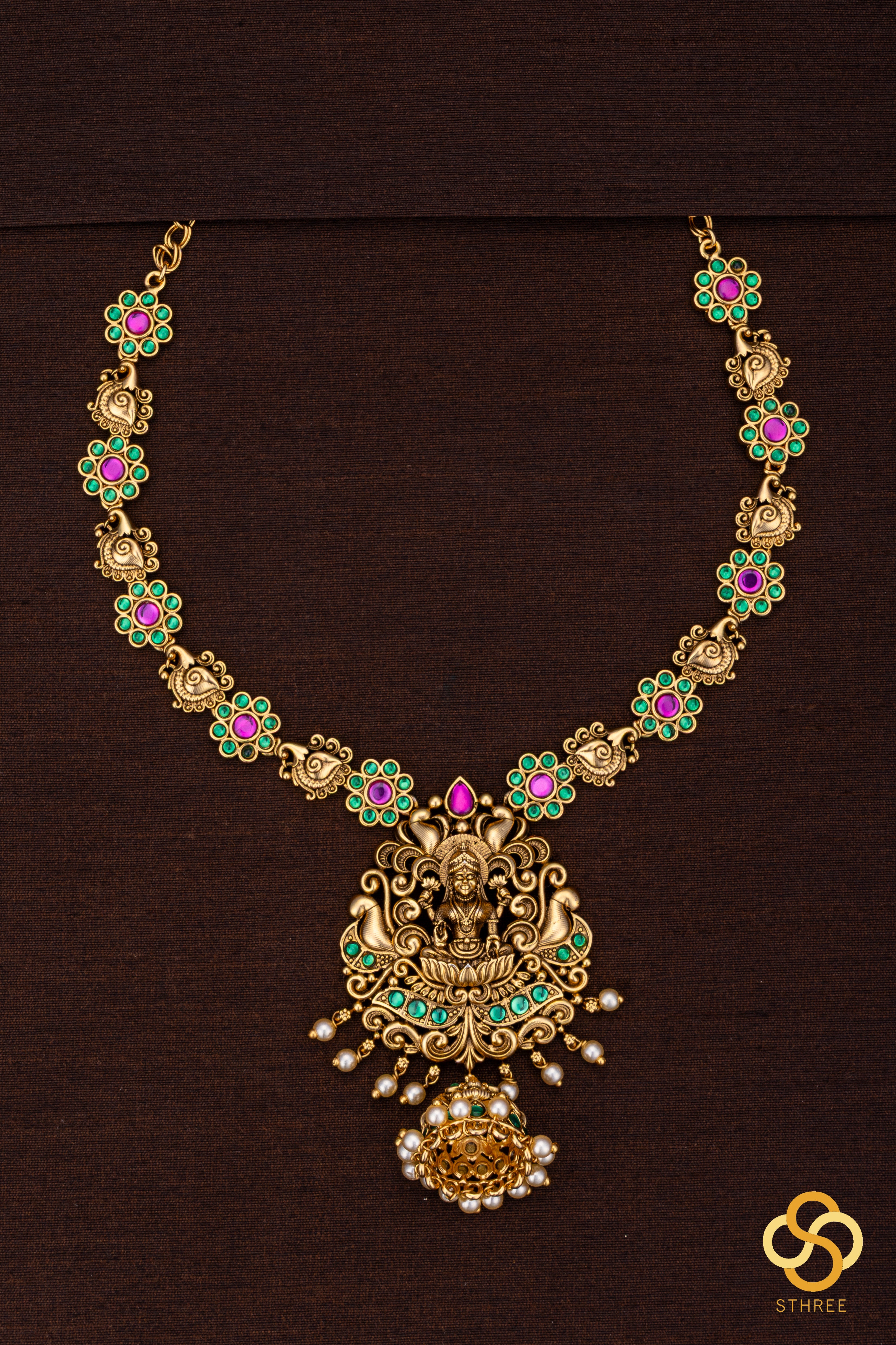 Jhumka Necklace with Pearls