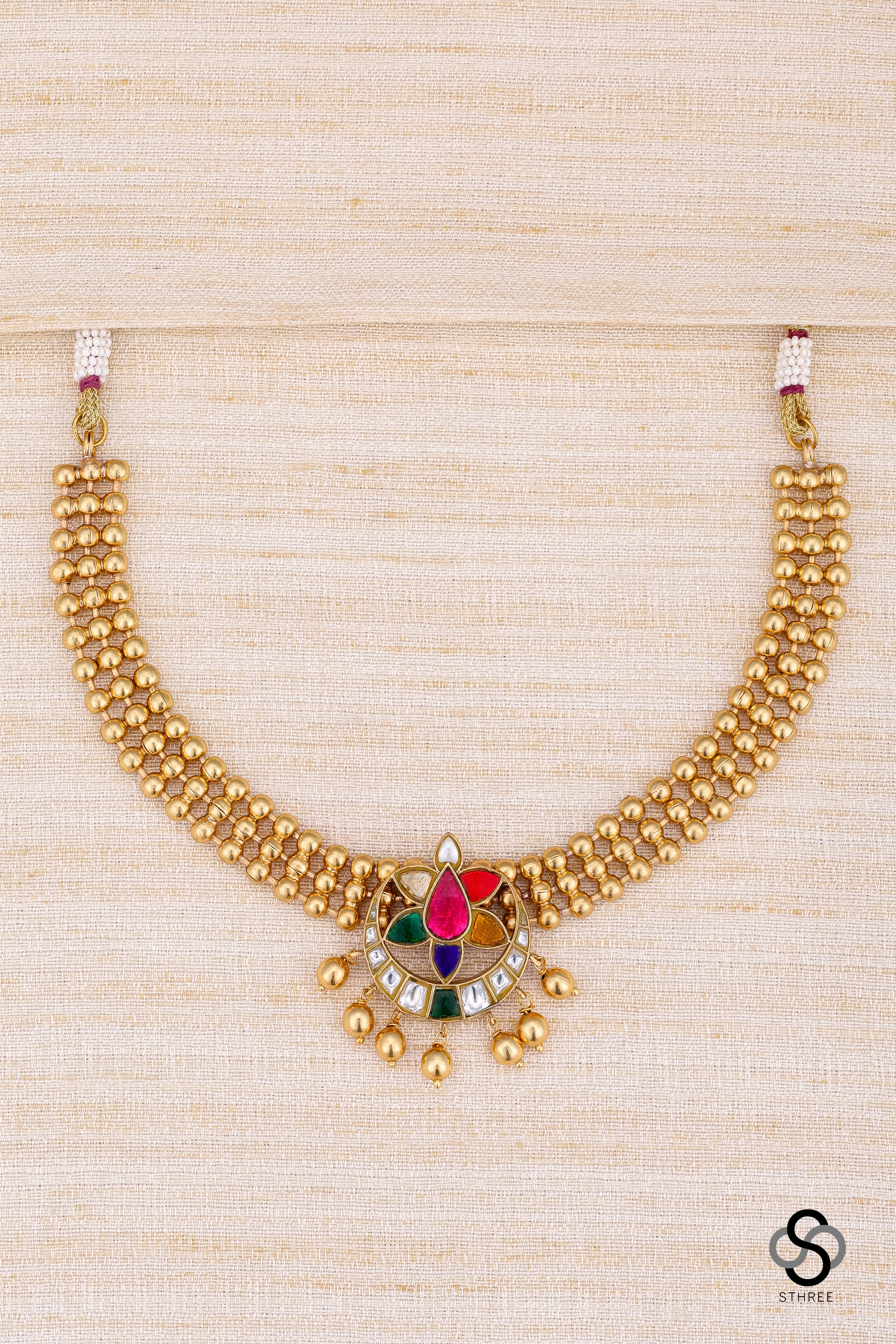 Chandbali Pendant Choker - Navarathna