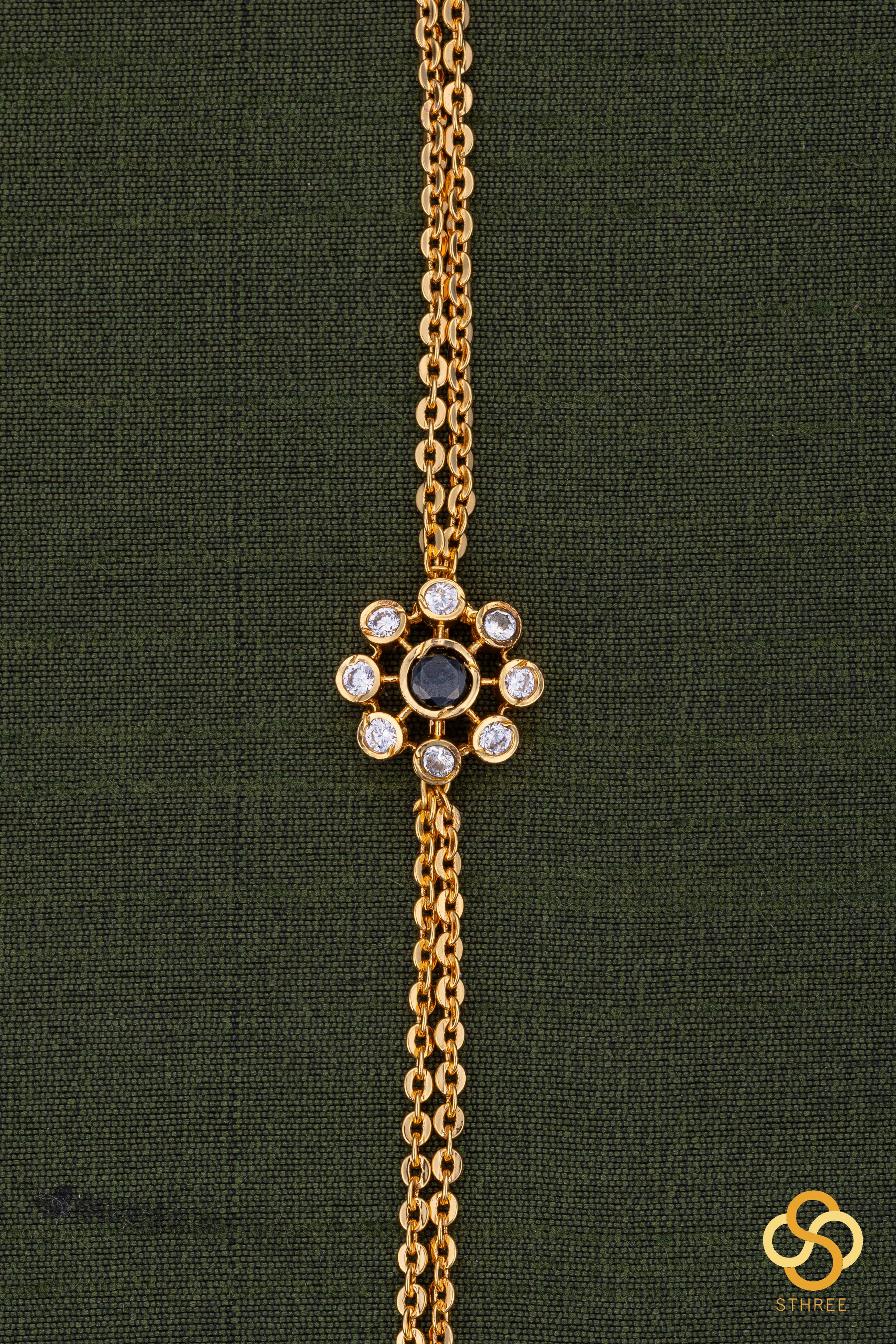 Mogappu with Two Line Chain - Black