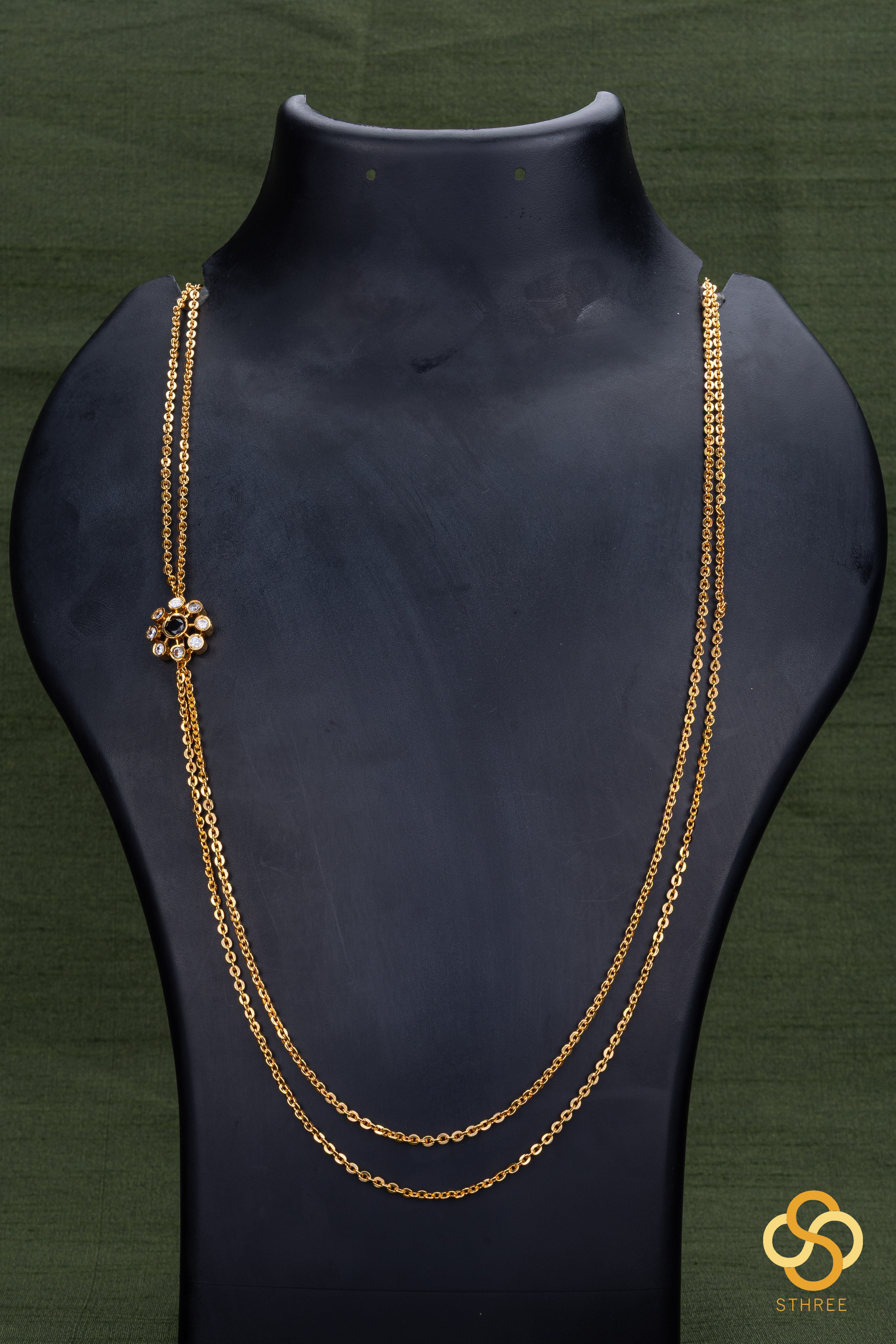 Mogappu with Two Line Chain - Black