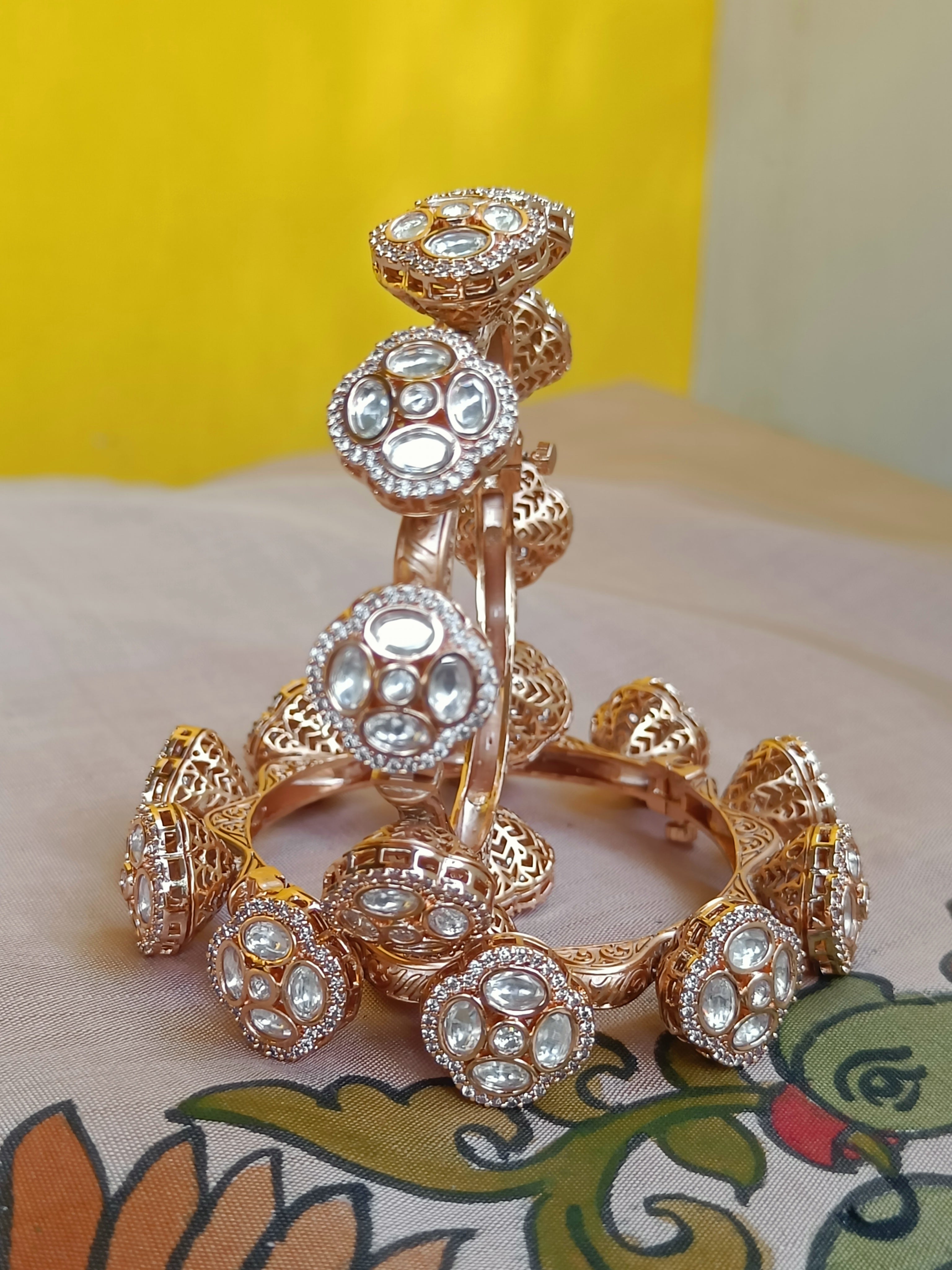 Moissanite kada - single piece