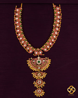 Mango haram with jadai alankaram pieces set as hangings