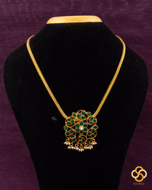 Rakkodi, Parijatha flower design - Emerald Green