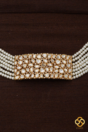 Kundan and pearls choker set