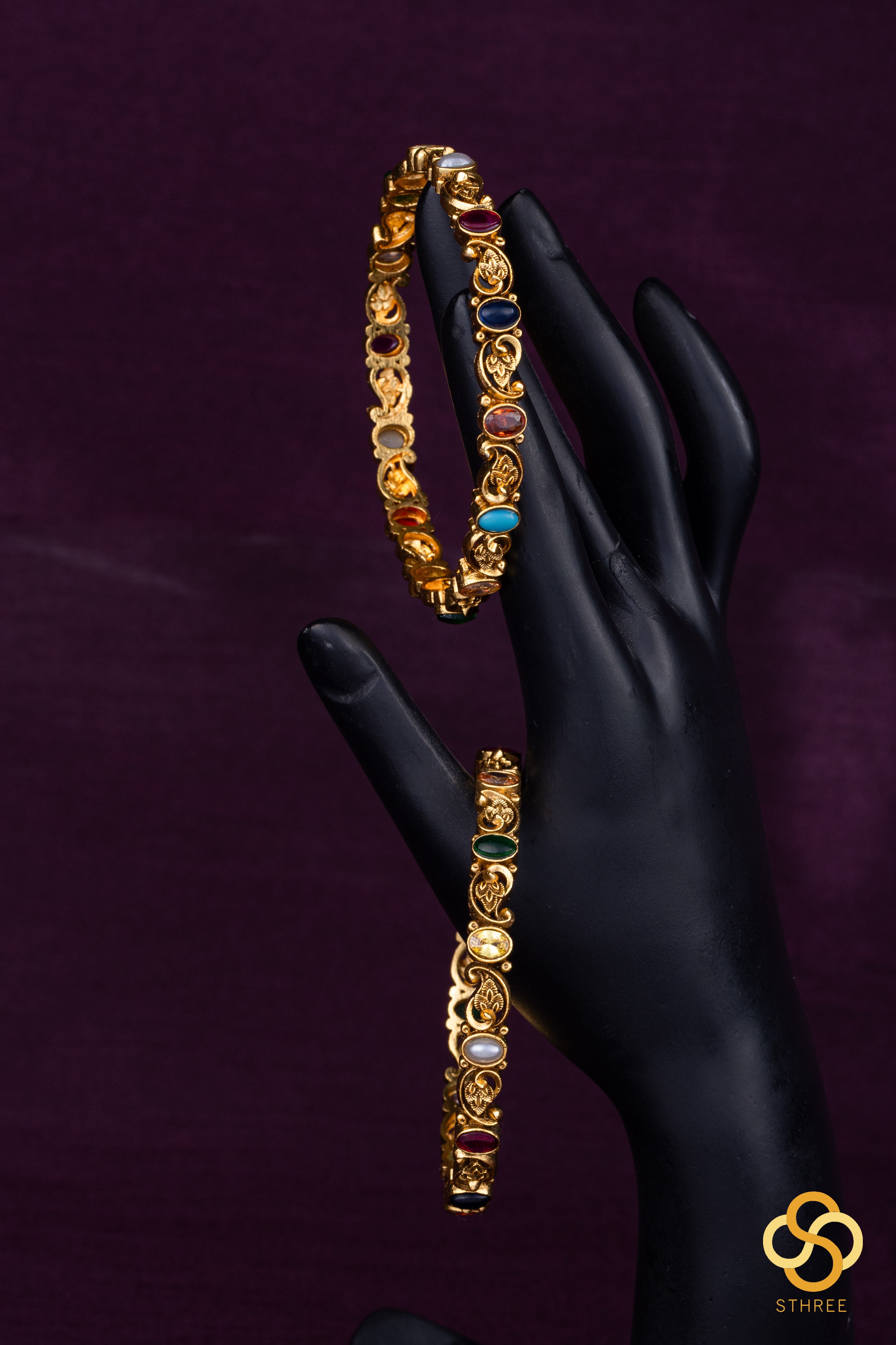 Navarathna bangles - Set of 2