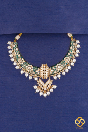 Hasli - Emerald Green with pearls