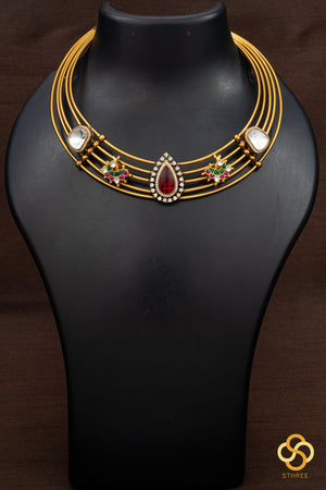 Hasli set - Kundan and mayil mogappu