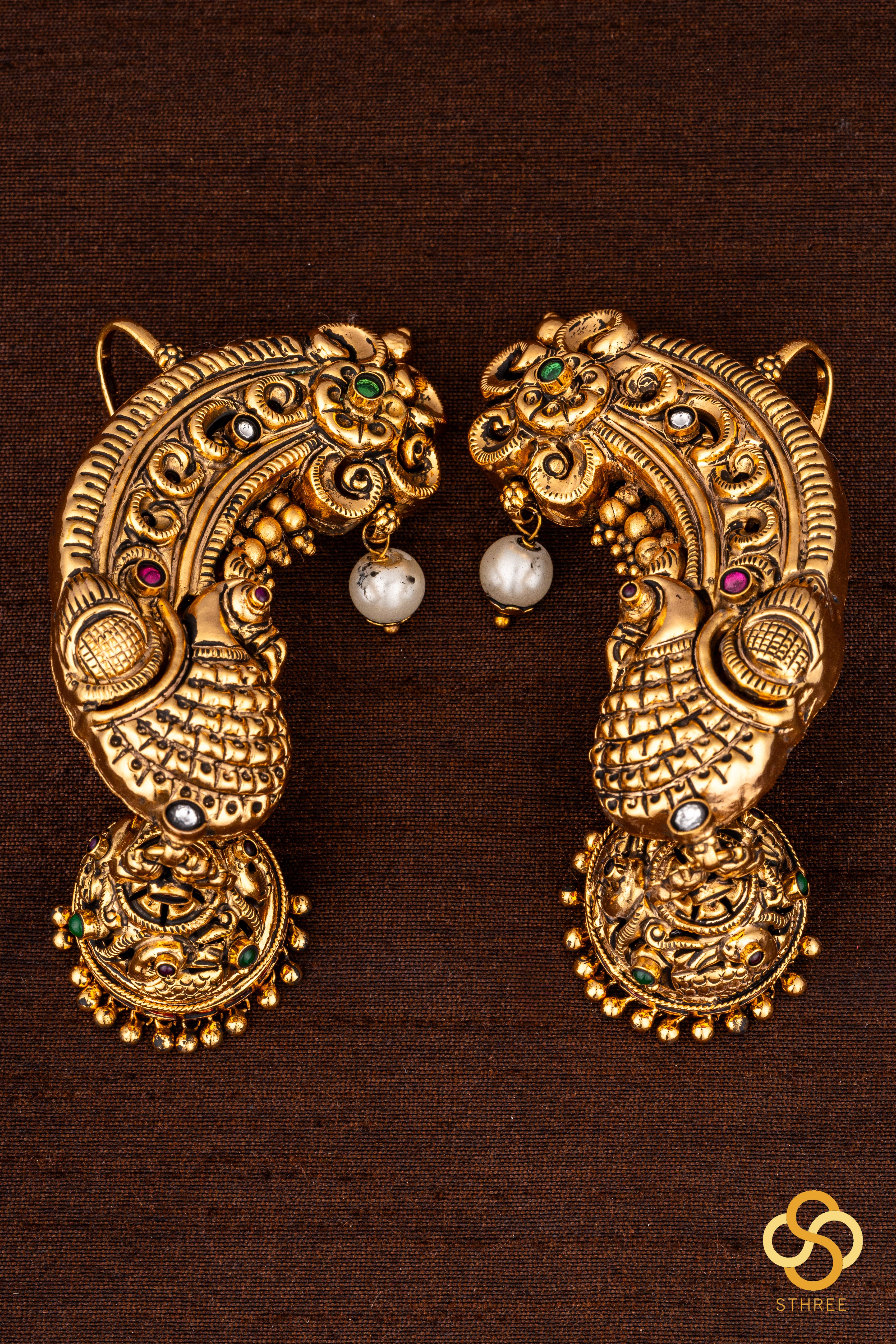 Mayil Earcuff jhumkas