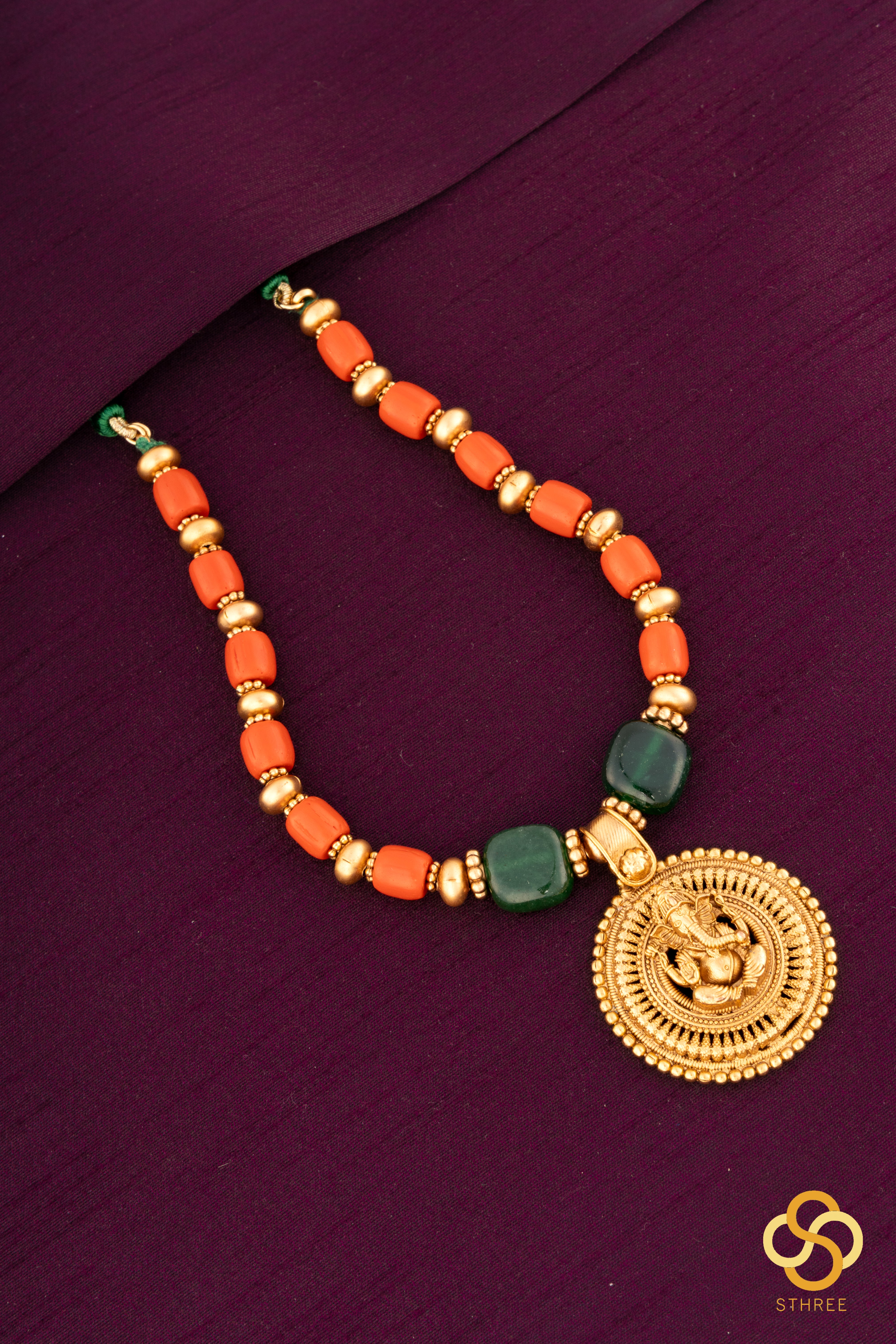Vinayagar Pendant with coral balls