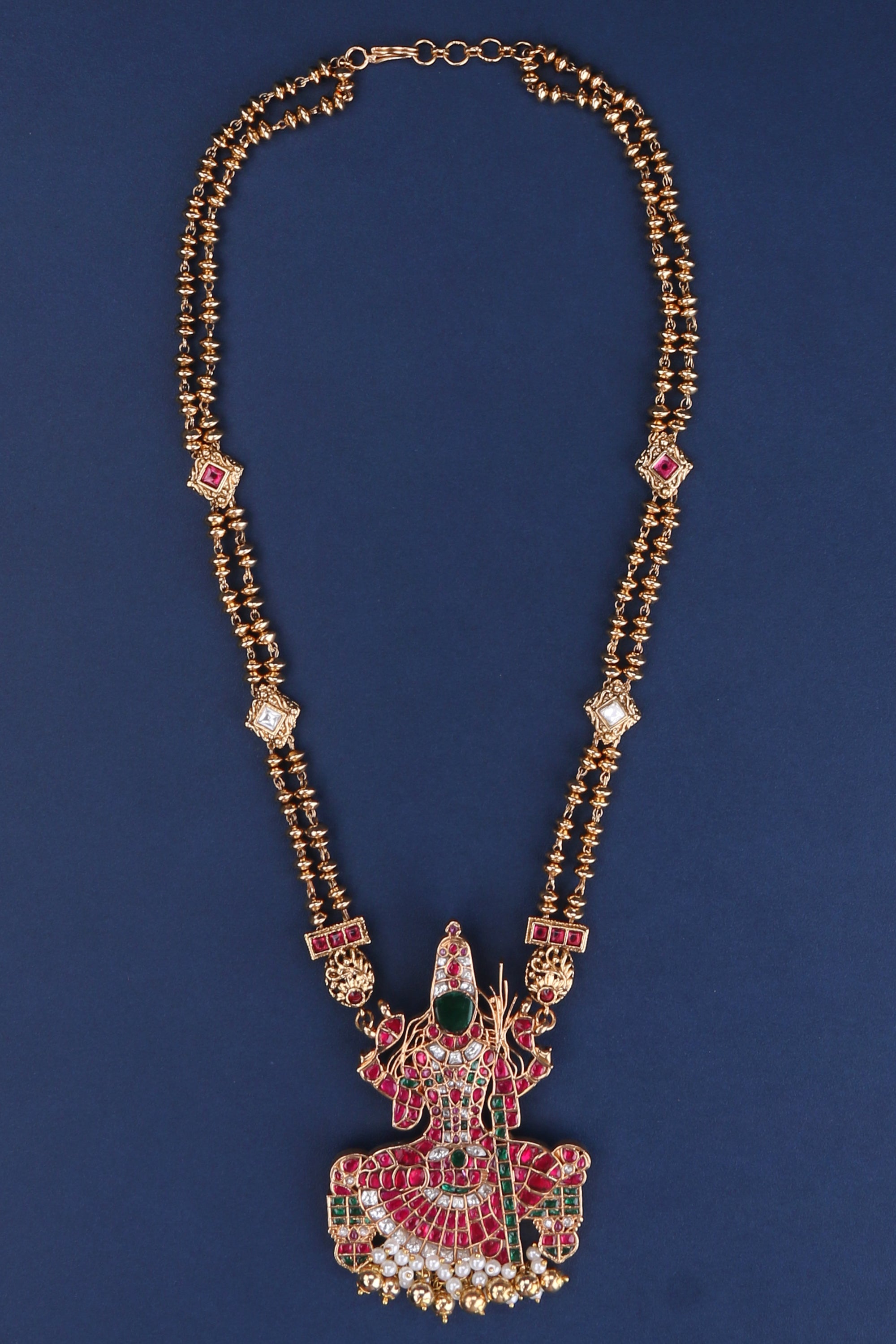 Kamakshi Necklace in Rettai - Vari Kemp Chain