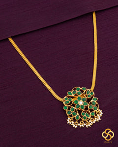 Rakkodi, Parijatha flower design - Emerald Green
