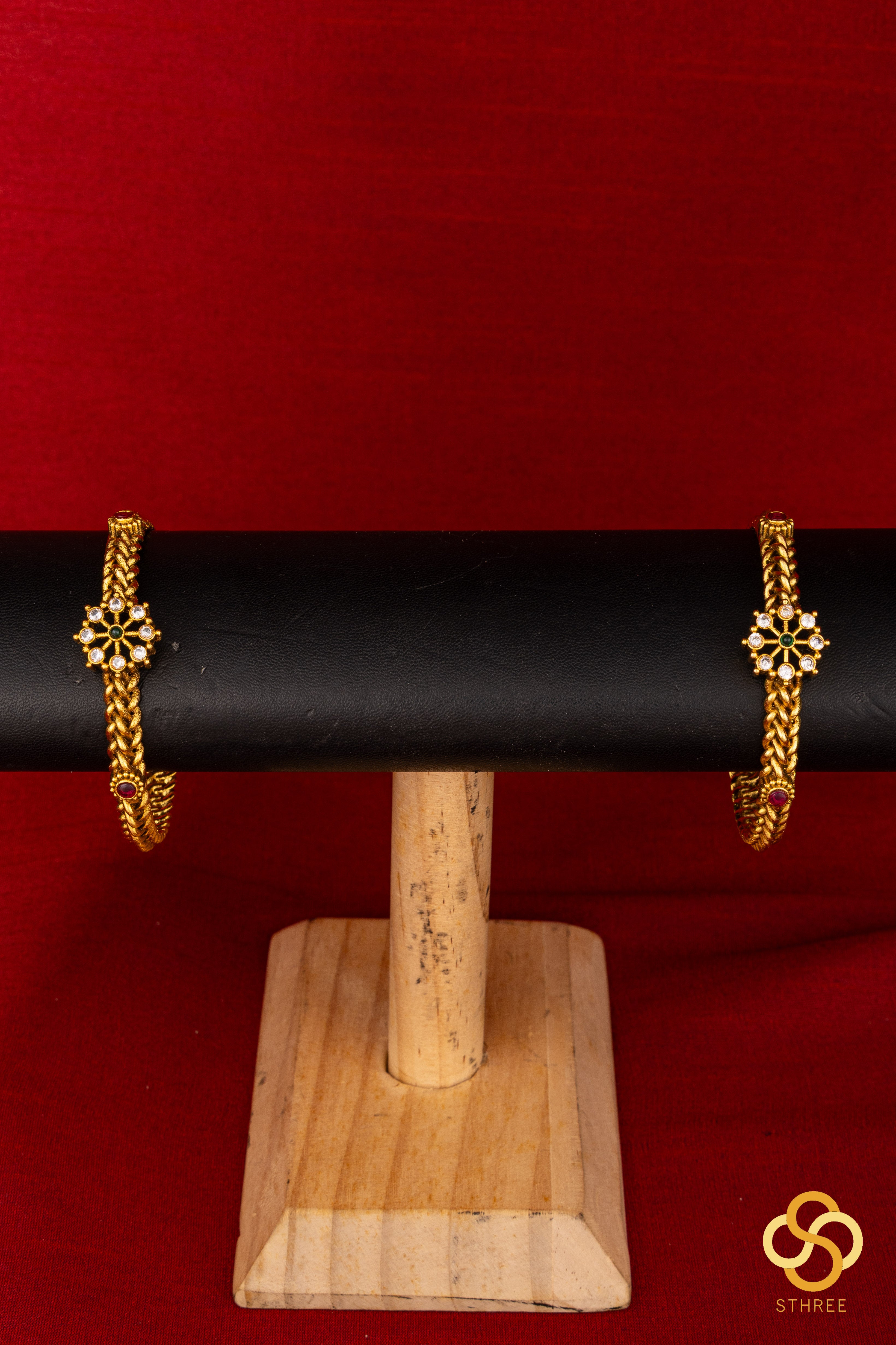 Kambi bangles with Ruby- Set of 2