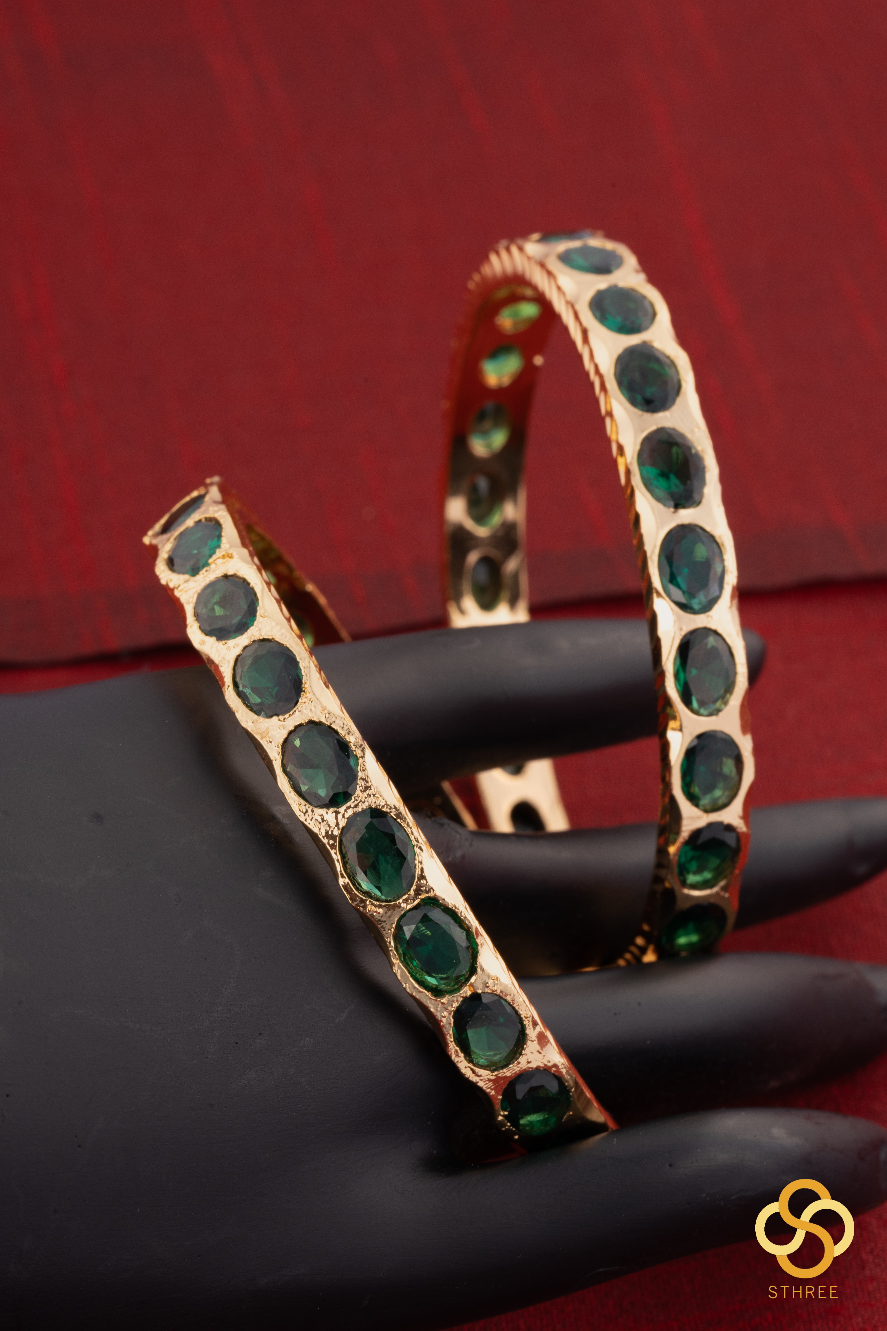 Aympon Bangle - Emerald Green