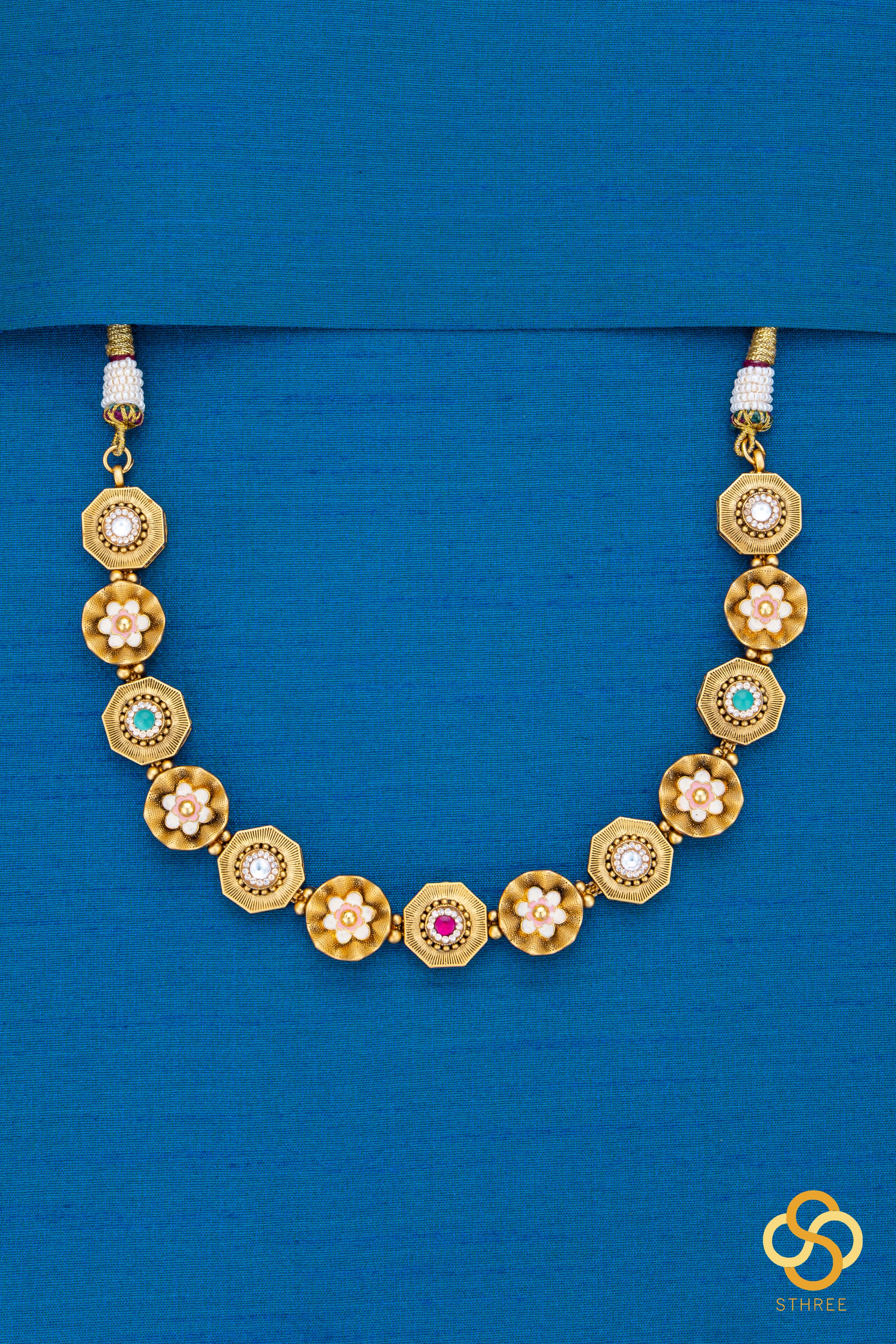 Rajwadi choker- Navarathna