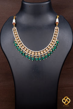 Kundan with Pearls and Green Beads Hangings