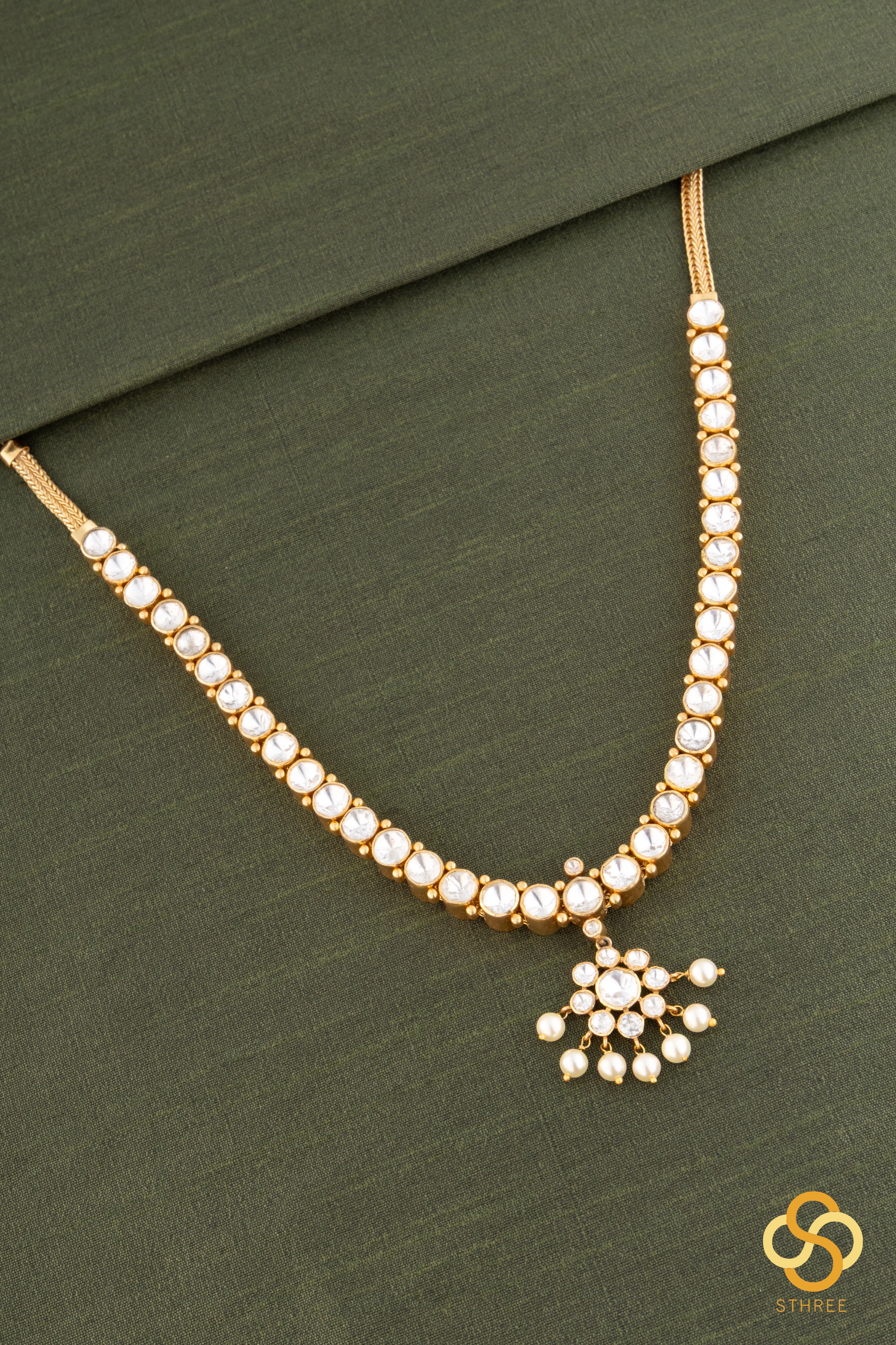 Vairam - Moissonite Addigai - Pearl balls