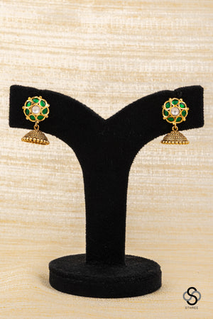 Emerald green jhumka