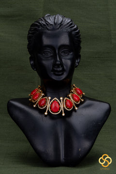 Coral Pendant Choker