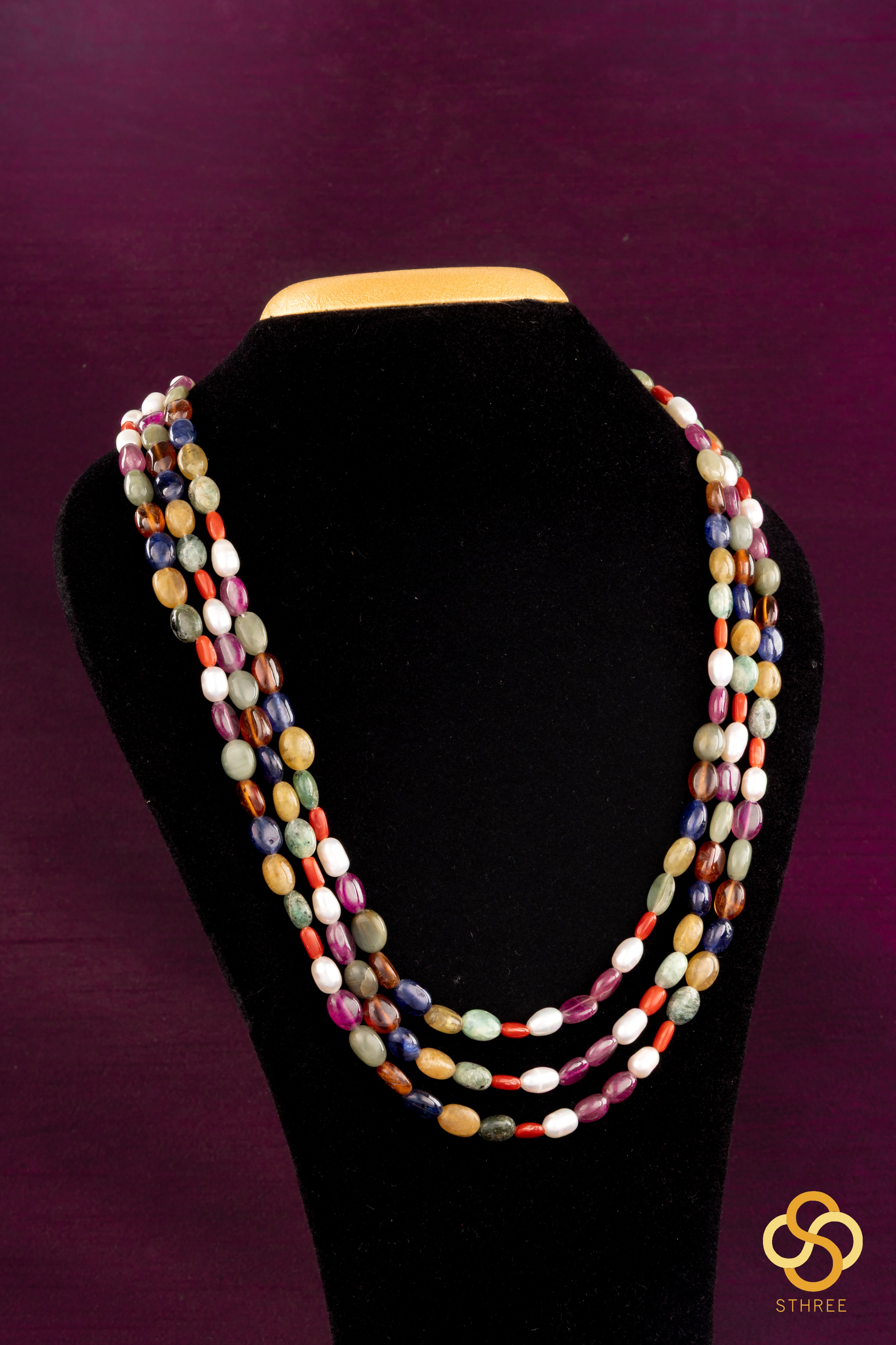 Semi precious Navarathna malai