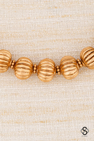 Gundumani malai set - Gold balls in antique finish