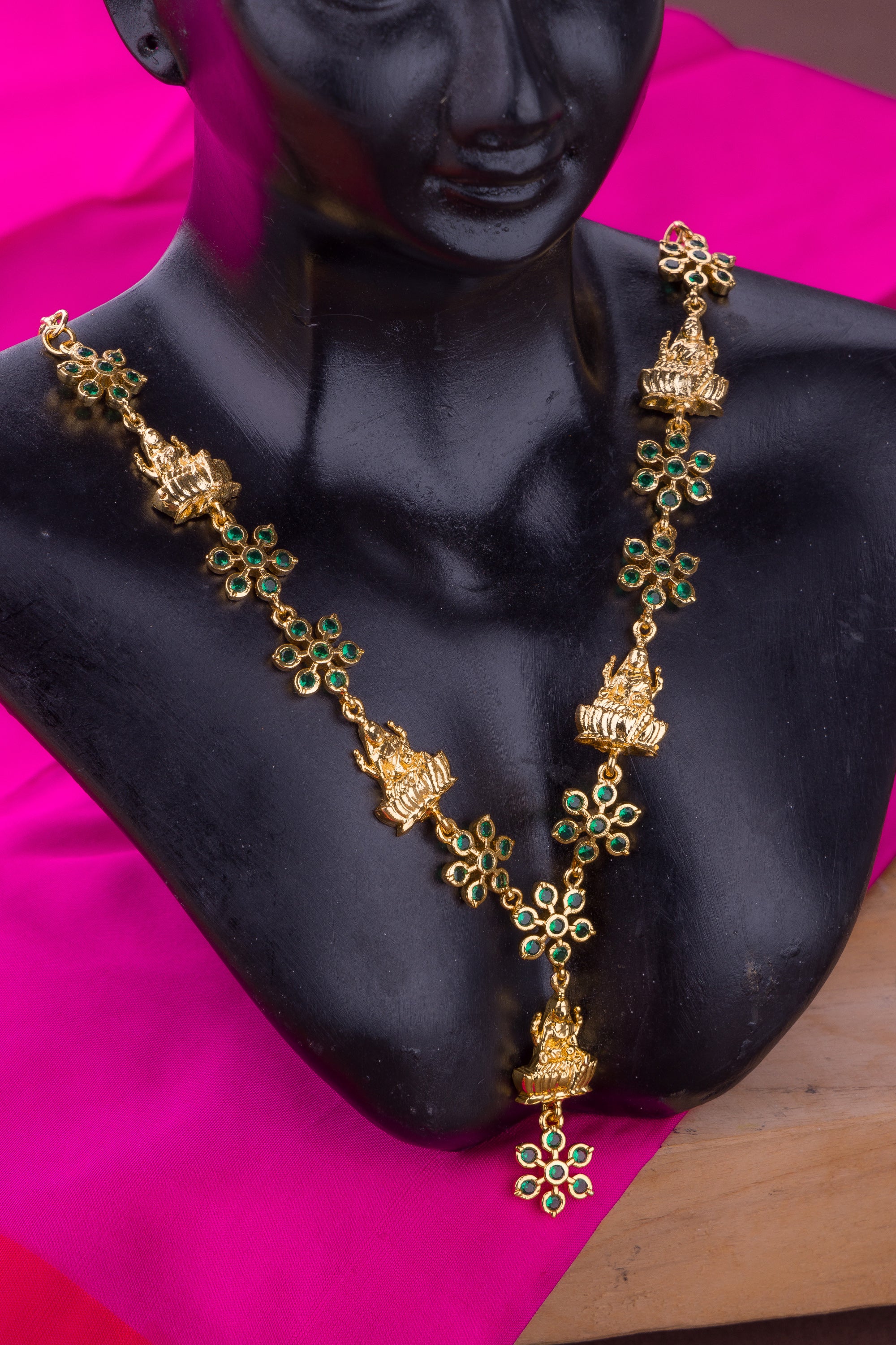 Lakshmi Zircon Necklace - Aympon - Green