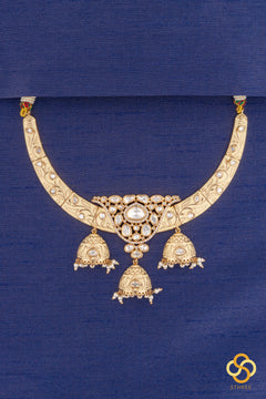 Jadau Kundan Hasli - Ivory