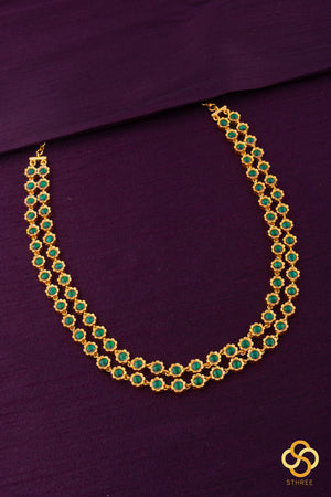 Palakkad Necklace - Two liner - Green