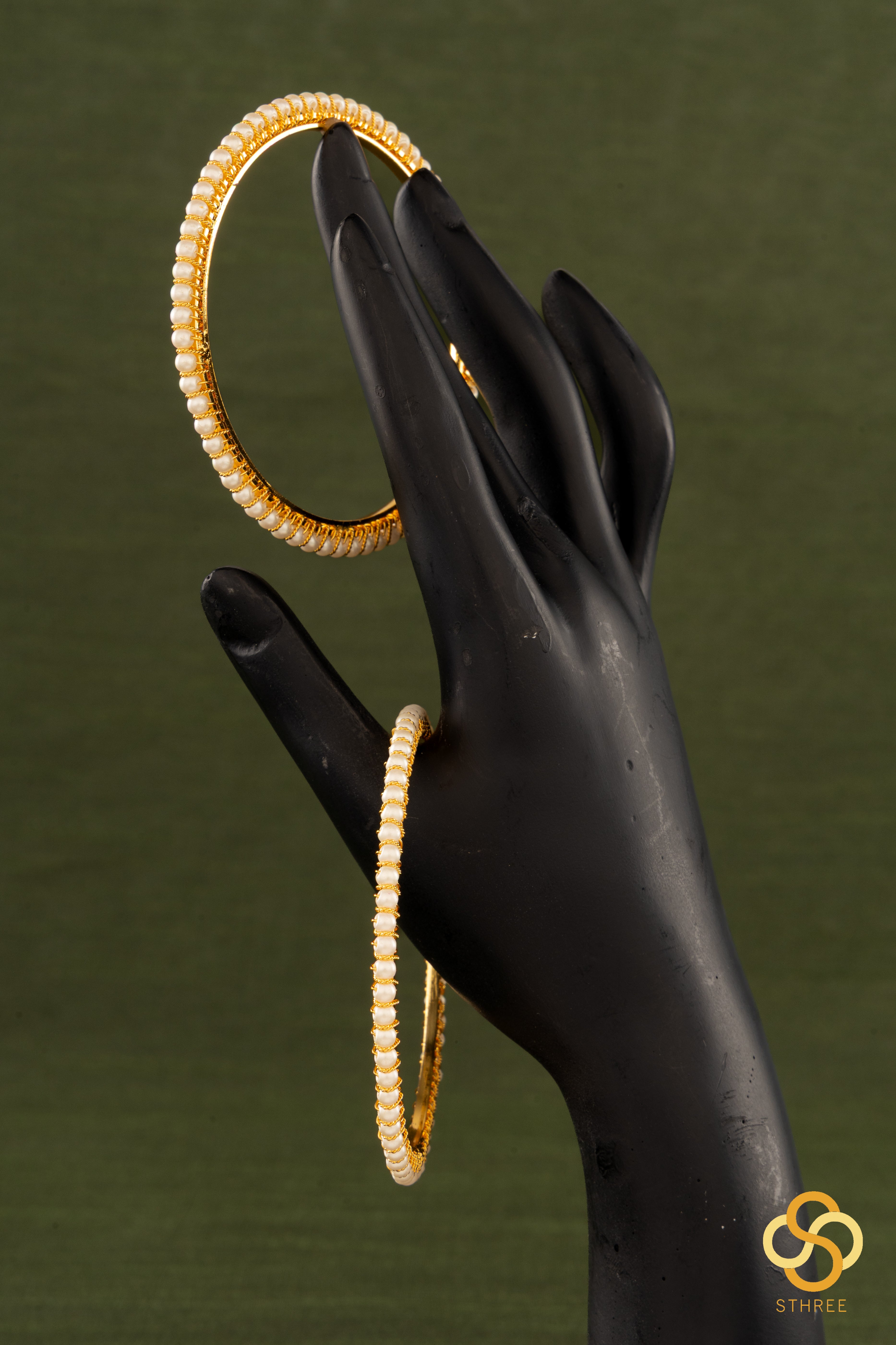 Pearls  Bangle  - Set of 2