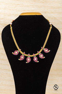 Double Side Mango Choker - Ruby Red and White