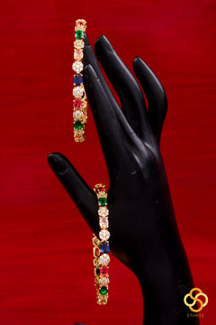 Navarathna with 7 Stone Zircon - Set of 2