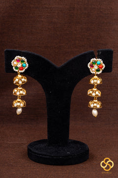 Seven stone earring - Navarathna