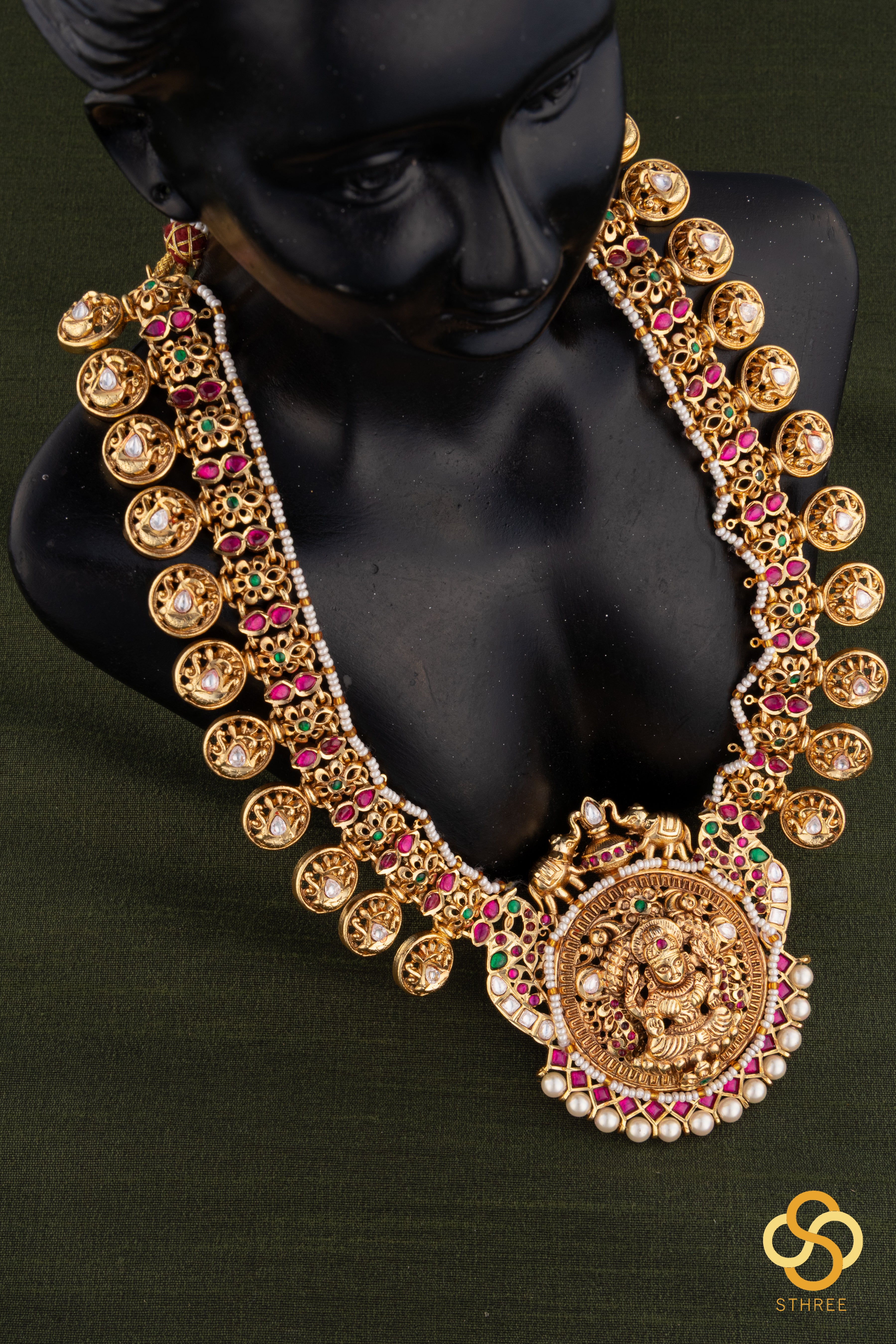 Gajalakshmi Kasumalai Necklace Set
