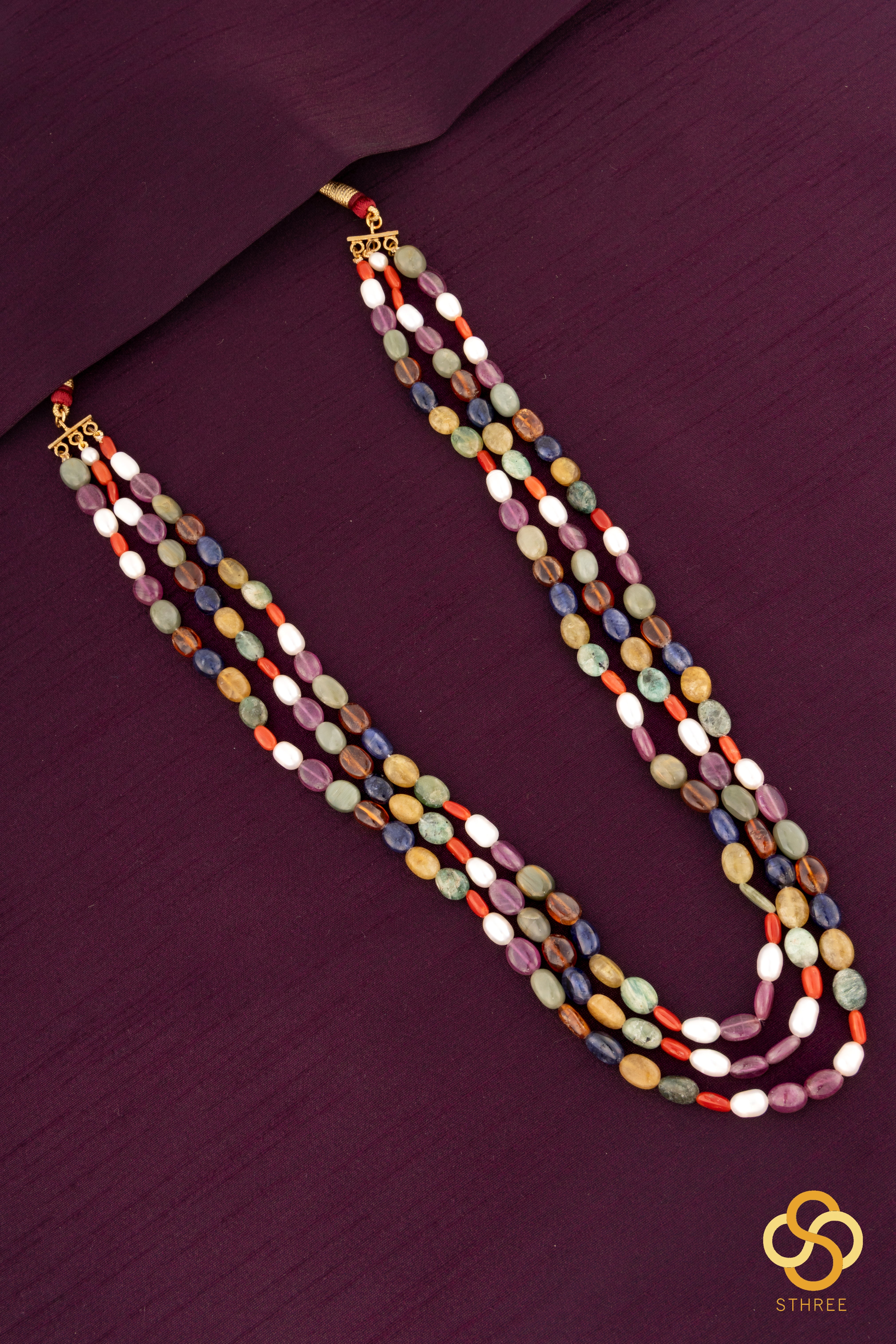 Semi precious Navarathna malai